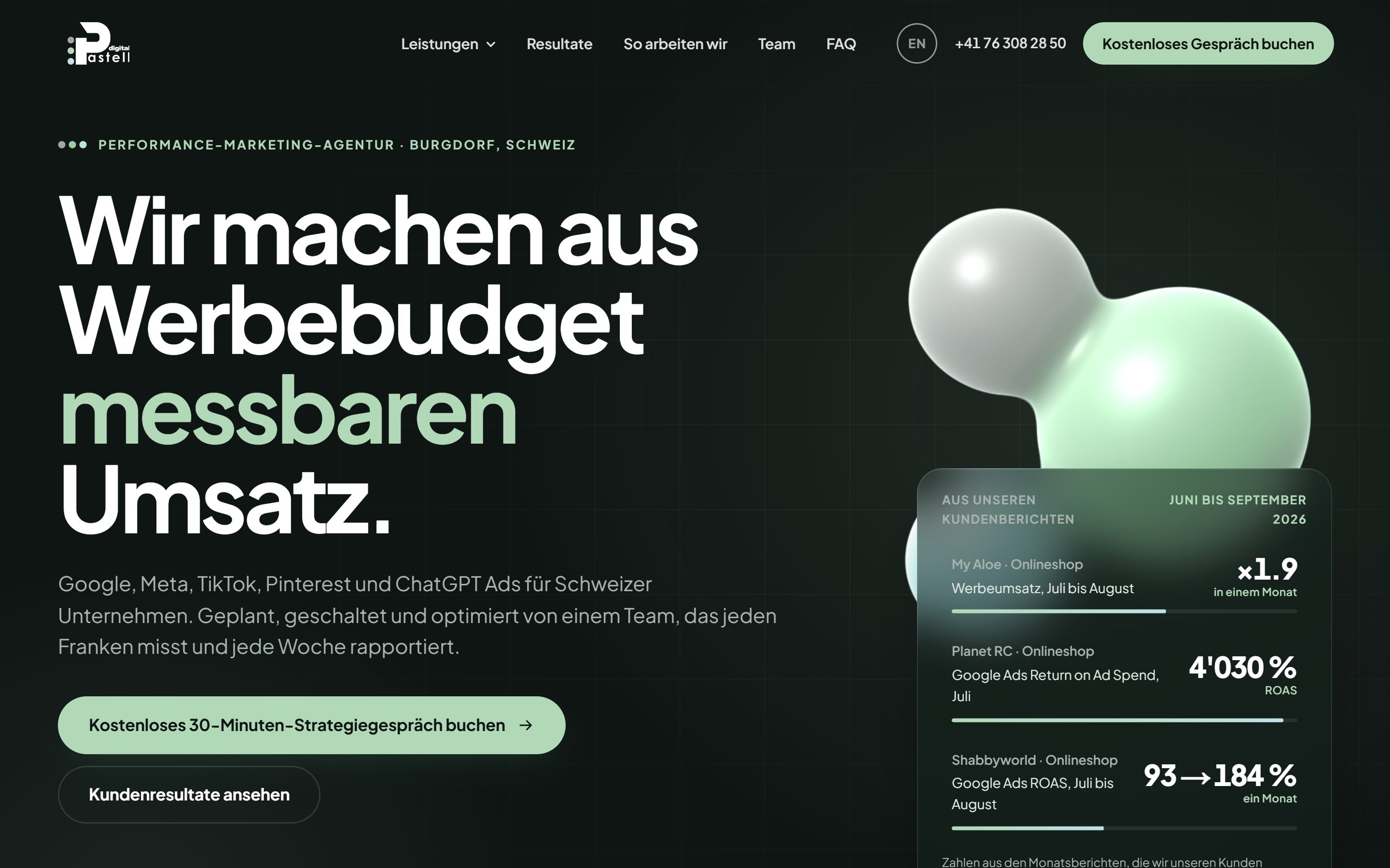 Neue Website von Pastell Digital